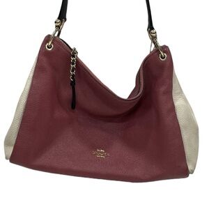 3932 Coach Two-Tone Leather Shoulder Bag 257853932